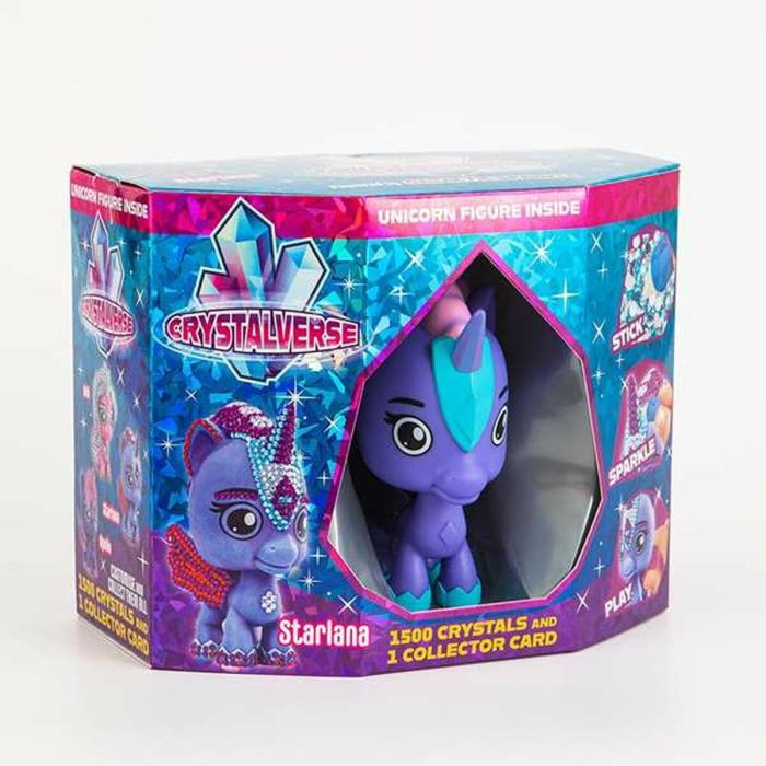Bandai Unicornio Crystalverse Classic para Cristalizar, Incluye 1500 Cristales, Pegamento, Aplicador y Manual, Surtidos Edad 6+ 1