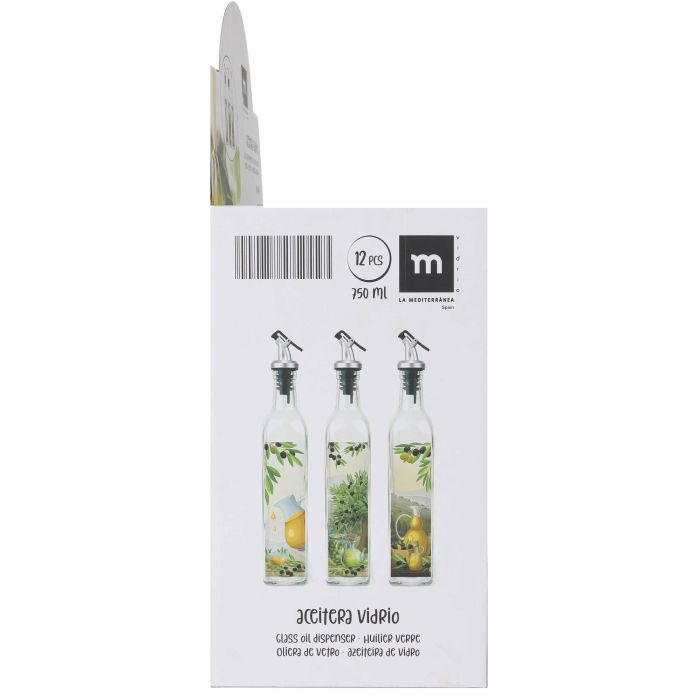 Aceitera de vidrio 750 ml con tapón ABS Anna (12 Unidades) 3 Aceitera de vidrio 750 ml con tapón ABS Anna (12 Unidades) 3