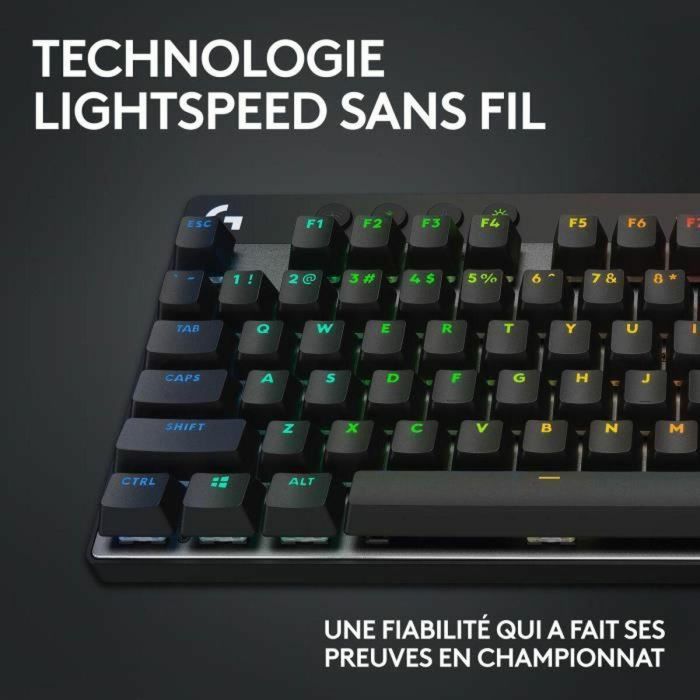 Logitech G LOG1693467110714 Teclado Gaming Inalámbrico G Pro X TKL Lightspeed AZERTY Negro 4