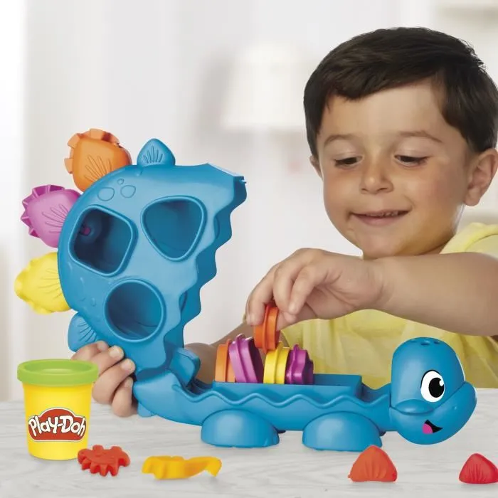 Play-Doh Dinosaurio Formas Y Colores G0491 Hasbro - Divertido set de herramientas y actividades sensoriales para niños y niñas mayores de 2 años. 2