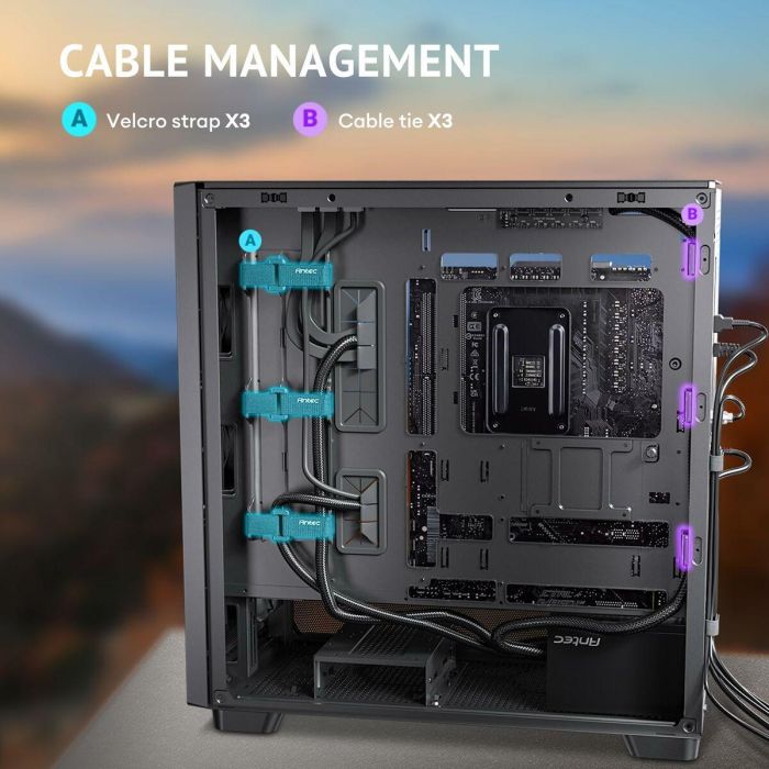 ANTEC FLUX SE Midi Tower para PC, Negro y Madera 17