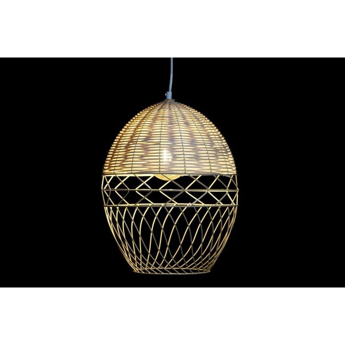 Lampara Techo Urban DKD Home Decor Marron Claro Blanco 30 x 38 x 30 cm 1 Lampara Techo Urban DKD Home Decor Marron Claro Blanco 30 x 38 x 30 cm 1