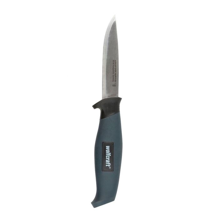 Wolfcraft Cuchillo de exterior con estuche 4085000, cuchilla 95 mm, profesional/doméstico, gris/negro/metal, incluye funda 0 Wolfcraft Cuchillo de exterior con estuche 4085000, cuchilla 95 mm, profesional/doméstico, gris/negro/metal, incluye funda 0
