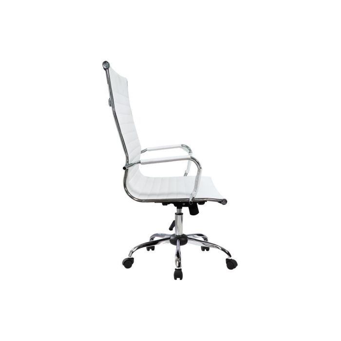Equip Silla de Oficina 651017 Blanca Ergonomica con Respaldo Acolchado e Imitación Piel 2