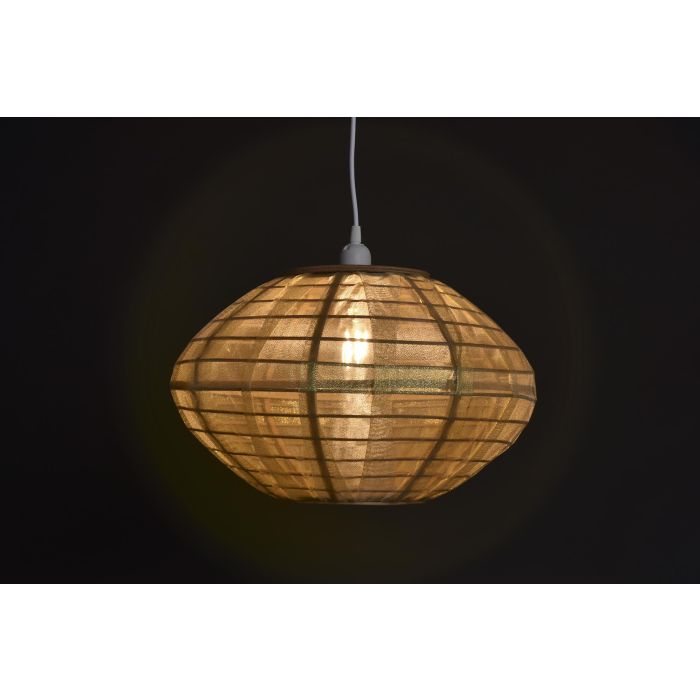 DKD Home Decor Lámpara de Techo Balines Bambú Marrón Dorado 42 x 26 x 42 cm 1