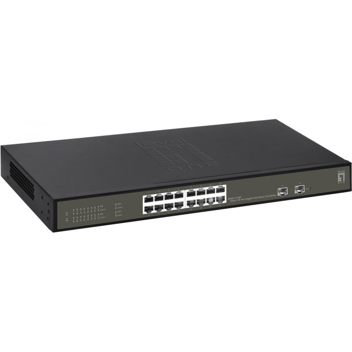 Switch 16x GE GES-2118P 2xGSFP 19" 230W 16xPoE+ 3