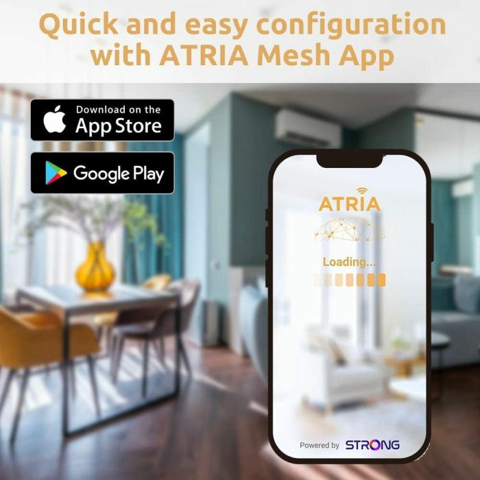 Punto de Acceso STRONG MESHKITAX3000 Blanco 2 Punto de Acceso STRONG MESHKITAX3000 Blanco 2