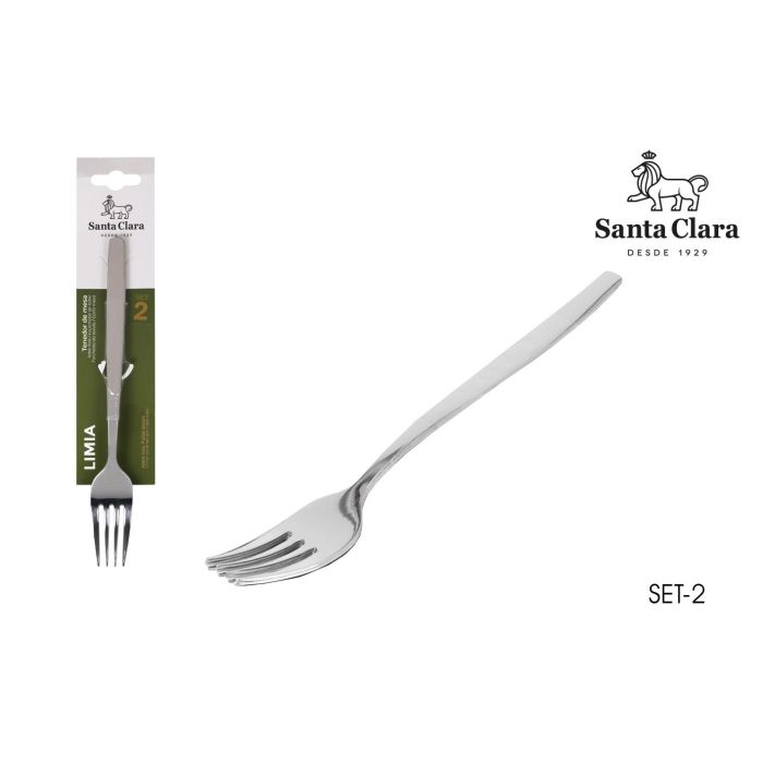 Santa Clara Set 2 Tenedores Mesa Limia, 20 cm Largo, Colección Limia (6 Cajas)
