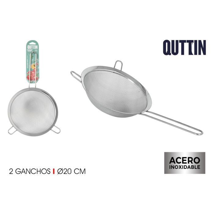 Colador de acero inoxidable 20 cm Quttin (12 Unidades) Colador de acero inoxidable 20 cm Quttin (12 Unidades)