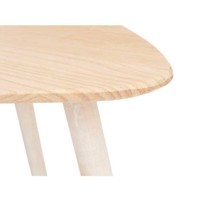 Mesa de Centro Triangular Natural Blanco Giftdecor 60x48x64 cm - Madera de Pino 3 Mesa de Centro Triangular Natural Blanco Giftdecor 60x48x64 cm - Madera de Pino 3