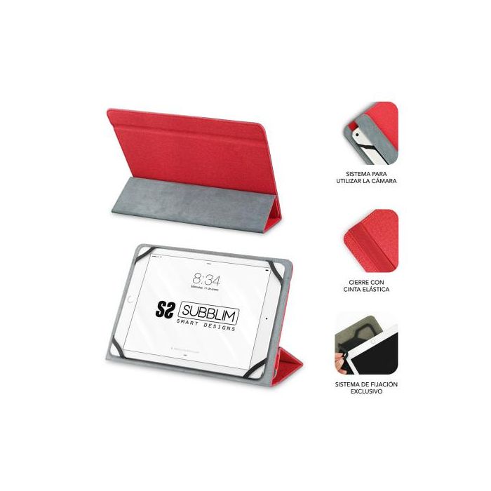 SUBBLIM Funda Tablet Freecam Case 10,1" Red 3