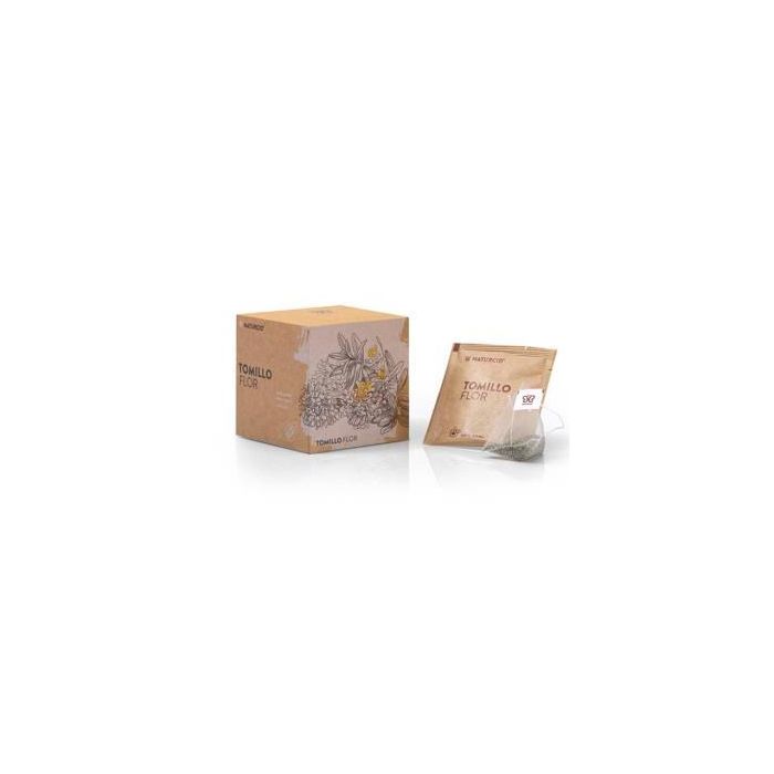 NATURCID Tomillo Flor Infusión 10 Pirámides Eco - Thymus Vulgaris L. 100% Flores de Tomillo