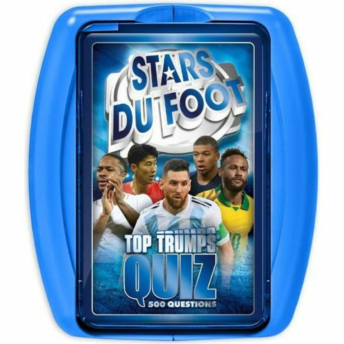 Winning Moves Cuestionario Estrellas de Fútbol: Juego de Preguntas 500 Temas Ilustrados, Compacto, Portátil, para 2+ Jugadores, +10 Años