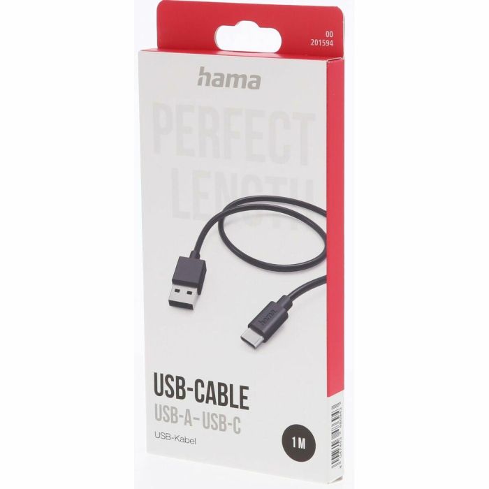 Cable USB-C a USB Hama 00201594 Negro 1 m 1