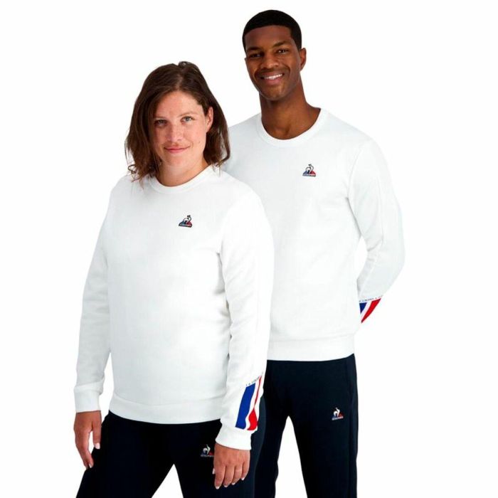 Sudadera sin Capucha Unisex Le coq sportif Tri Crew N°1 New Optical Blanco 1