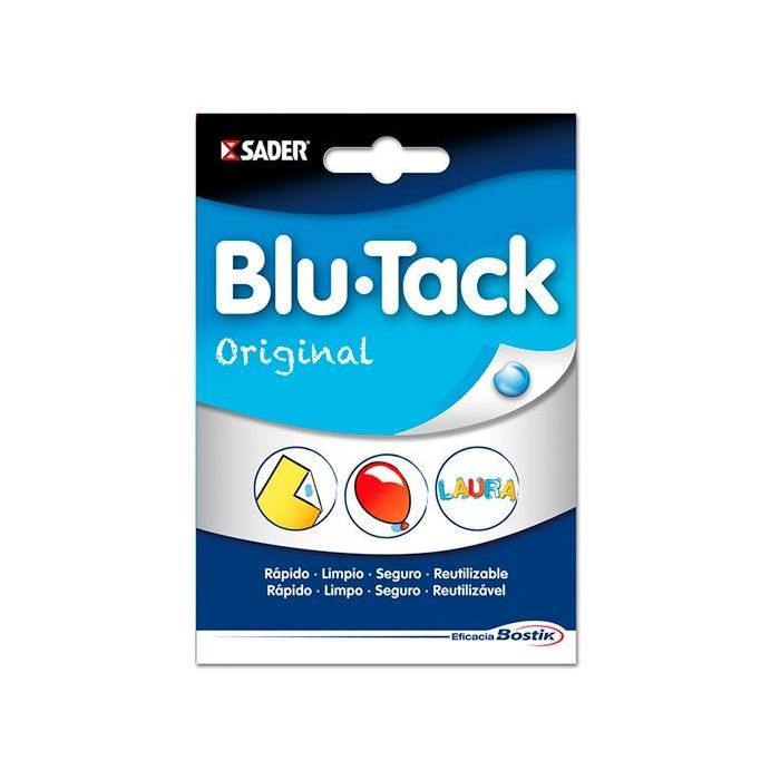 Bostik Masilla Adhesiva Reutilizable Blu Tack Original 57 gr Azul - Para posters, fotos y más