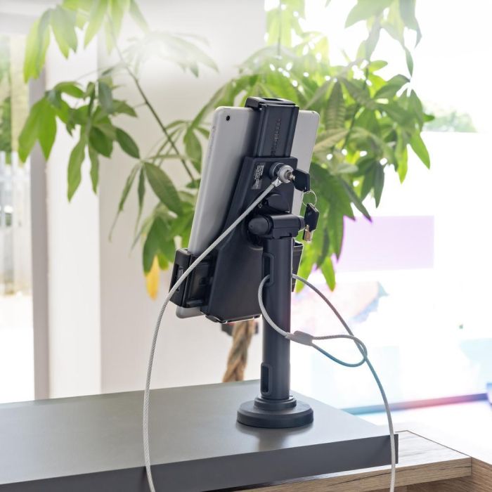 Tooq Soporte Sobremesa/Pared Antirrobo para Tablet 7.9"-10.5" Ajustable Acero Negro 5