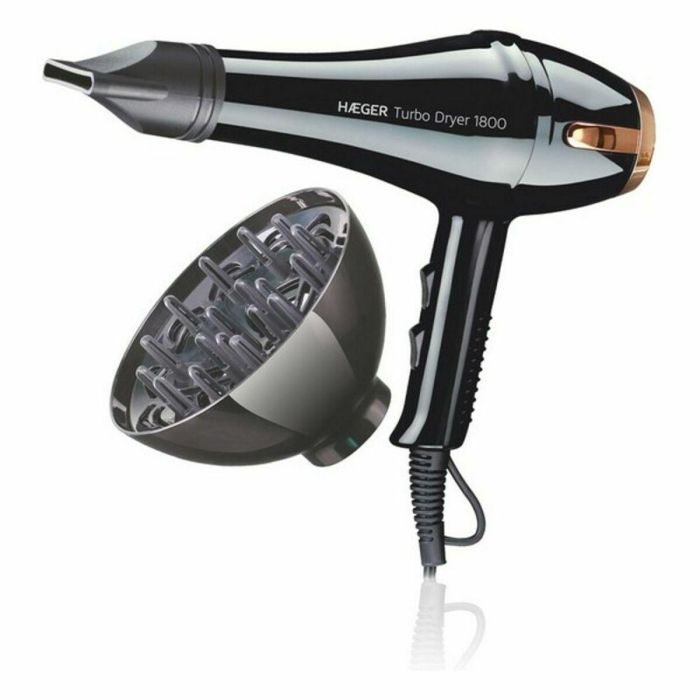 Secador de Pelo Haeger HD-180.013A 1800 W Negro 2 Secador de Pelo Haeger HD-180.013A 1800 W Negro 2