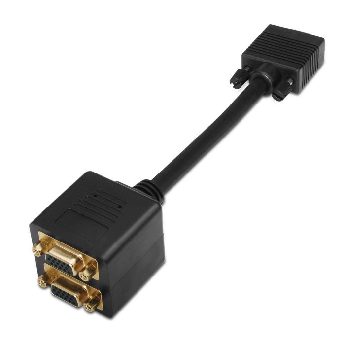AISENS - CABLE BIFURCADOR SVGA(3C+9), HDB15/M-2XHDB15/H, ORO, 20 CM