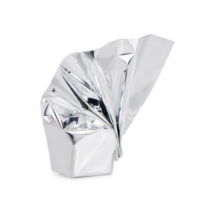 Papel De Regalo Bobina Colibri 30 Cm X 30 M Simple Plata Metalizado