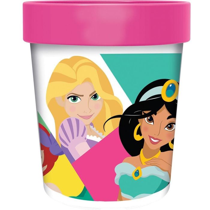 Principesse Vaso Bicolor Antideslizante CZ11299, 260 mL, Plástico Alimentario Libre de BPA, Licencia Oficial Disney