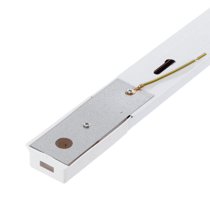 Carril Monofásico para Focos LED de 1 Metro Blanco, Perfil de Aluminio y Cobre, Montaje en Pared o Techo - HO-218000CARRIL 1 Carril Monofásico para Focos LED de 1 Metro Blanco, Perfil de Aluminio y Cobre, Montaje en Pared o Techo - HO-218000CARRIL 1