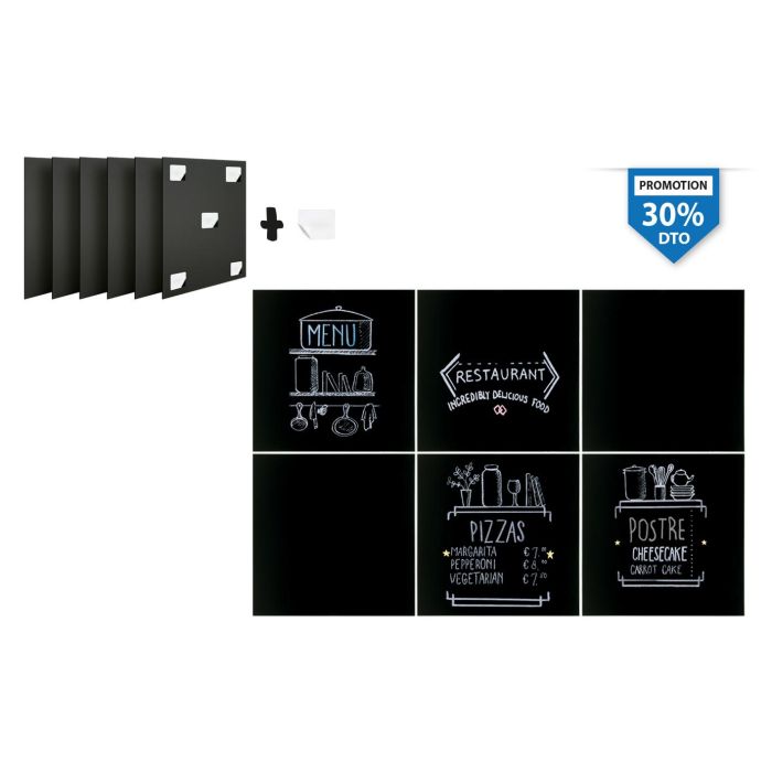 Pack 6 Pizarras 40x40 cm - Inde (6 Unidades) Pack 6 Pizarras 40x40 cm - Inde (6 Unidades)
