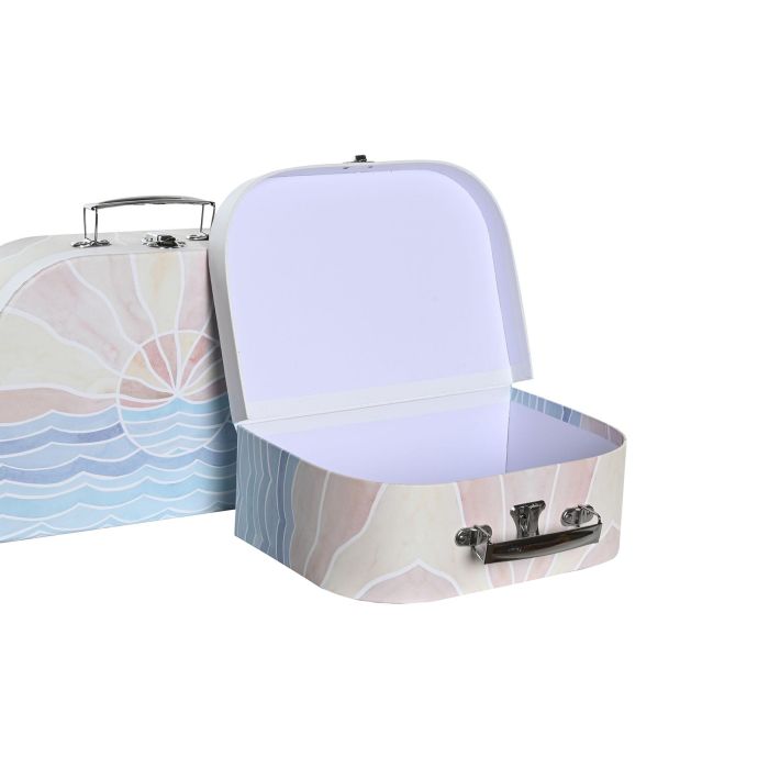DKD Home Decor Caja Playa 23 Ambiente Kids Multicolor Set 3 Piezas 28 x 9.5 x 20 cm Carton Metal 2