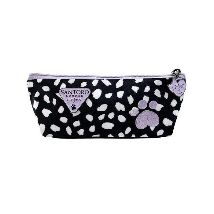 Estuche Escolar Gorjuss Smitten kitten Negro Blanco (22.3 x 8.8 x 5.7 cm) 1