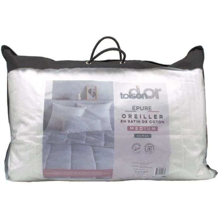 Toison D'Or TOI3666705002656 Almohada Epure Confort Medio 50x75cm Blanco 2 Toison D'Or TOI3666705002656 Almohada Epure Confort Medio 50x75cm Blanco 2