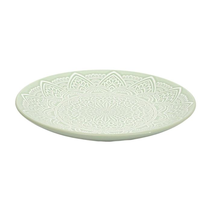 Plato Postre Verde Saha Home Deco Factory diámetro 19,5  2