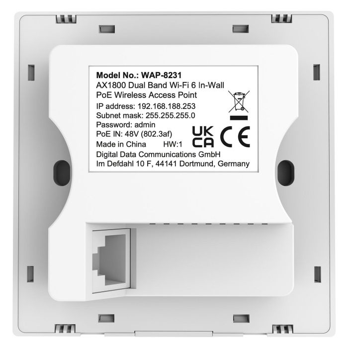 Level One WAP-8231 AX1800 Wireless Dual Band WiFi 6 Access Point WS 4