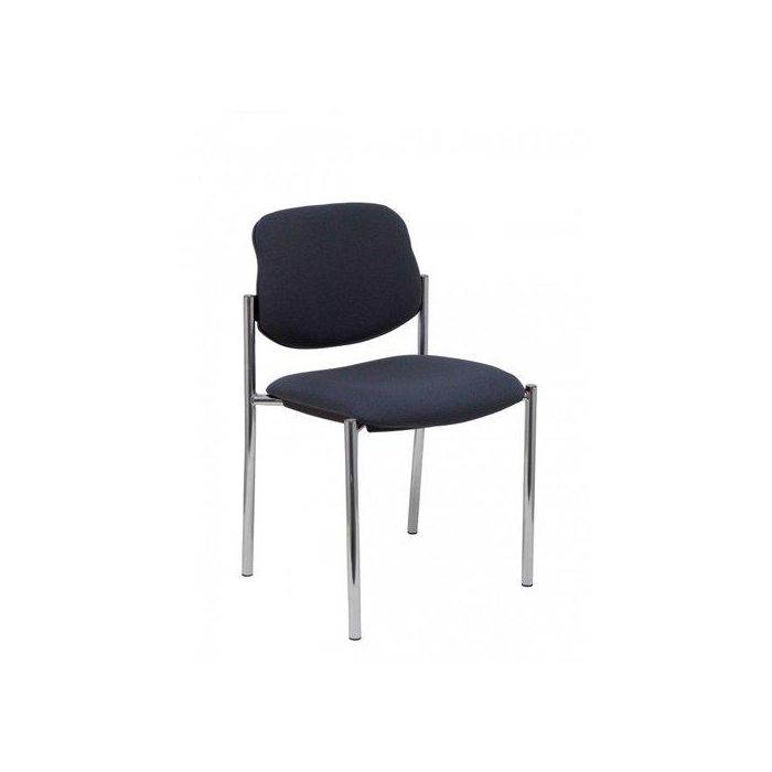 Silla Piqueras Y Crespo Villalgordo Confidente Chasis Cromo Asiento Y Respaldo Tapizados Bali Gris Oscuro