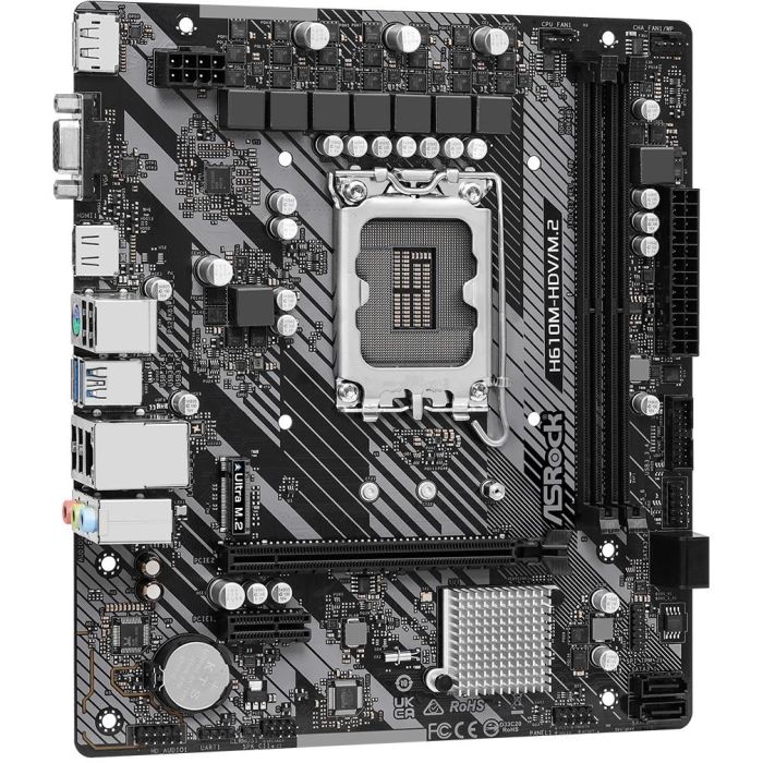 ASRock H610M-HDV/M.2 R2.0 Placa Base Socket 1700 mATX DDR4 3