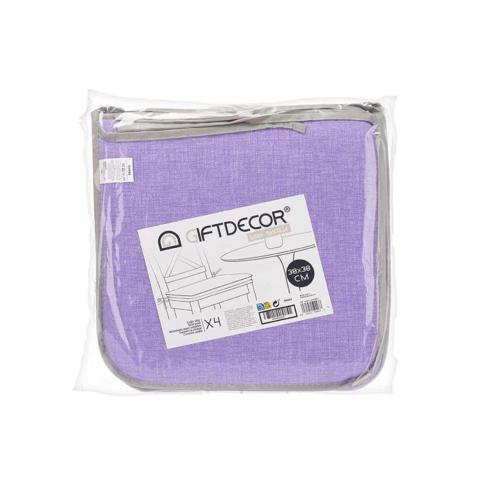 Cojin Silla 38X38Cm Lila Giftdecor (24 Unidades) 2 Cojin Silla 38X38Cm Lila Giftdecor (24 Unidades) 2