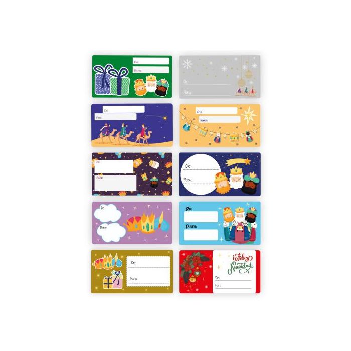 Caja 100 Etiquetas Adhesivas para Regalos Reyes Magos Bismark 332911 0 Caja 100 Etiquetas Adhesivas para Regalos Reyes Magos Bismark 332911 0
