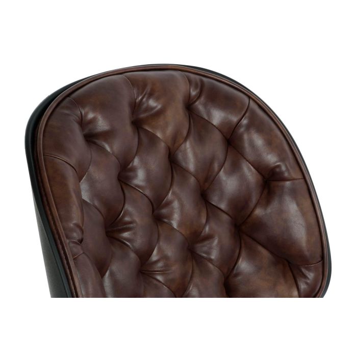 DKD Home Decor Silla Vintage Marrón Oscuro con Ruedas de PP y Metal, 57.5 x 83 x 47.5 cm, capacidad 89 kg 2 DKD Home Decor Silla Vintage Marrón Oscuro con Ruedas de PP y Metal, 57.5 x 83 x 47.5 cm, capacidad 89 kg 2