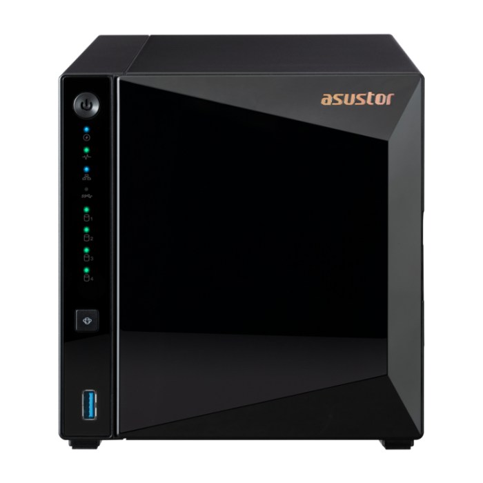 ASUSTOR Drivestor 4 Pro Gen2 (AS3304T) NAS - Servidor 4 Bay, Quad-Core 1.7GHz, 2GB DDR4, 2.5GbE, Btrfs, 4K Transcodificación