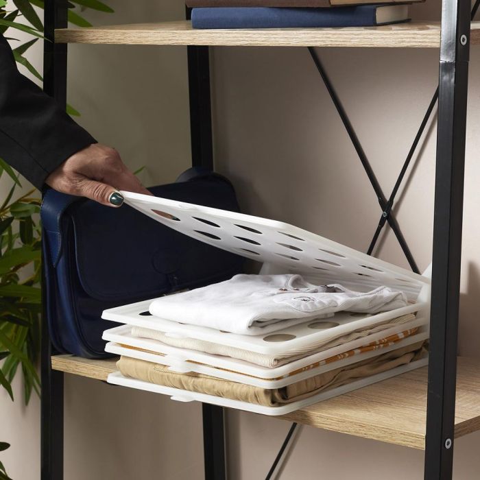 Je cherche une Idee Juego de 4 Organizador de Camisetas 4