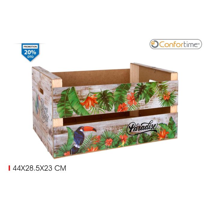 Confortime Caja Wood Brillo, 44 x 28.5 x 23 cm (3 Unidades) 0 Confortime Caja Wood Brillo, 44 x 28.5 x 23 cm (3 Unidades) 0