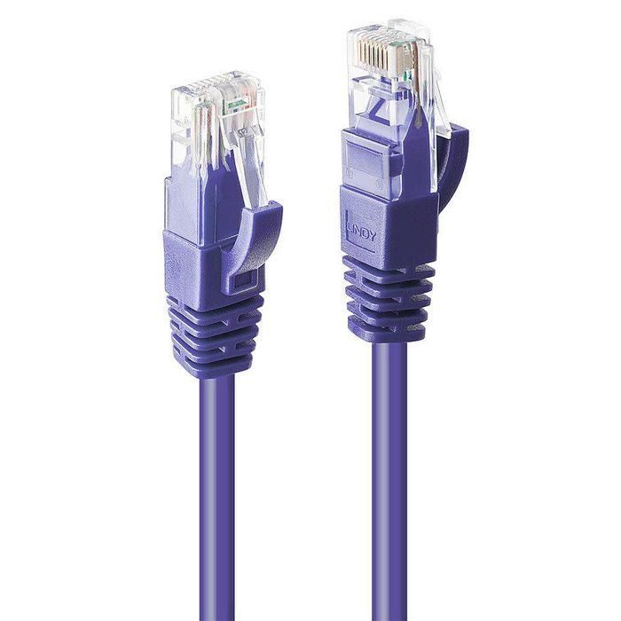 Lindy 0.3m Cat.6 U/UTP Network Cable, Purple Lindy 0.3m Cat.6 U/UTP Network Cable, Purple