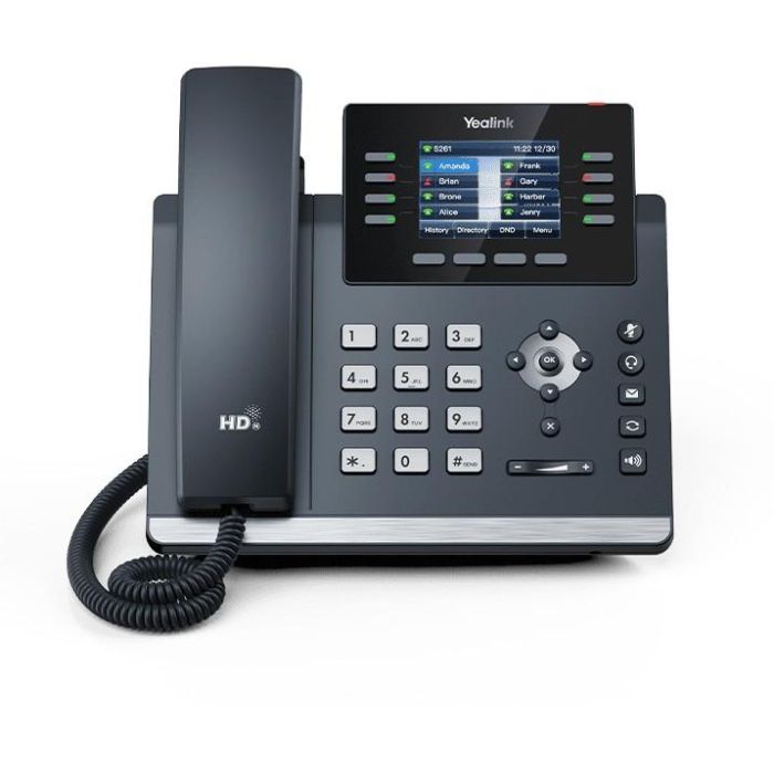 Yealink SIP-T44U Teléfono IP VoIP Gris 8 Líneas Pantalla LCD 2.8" Gigabit Ethernet PoE