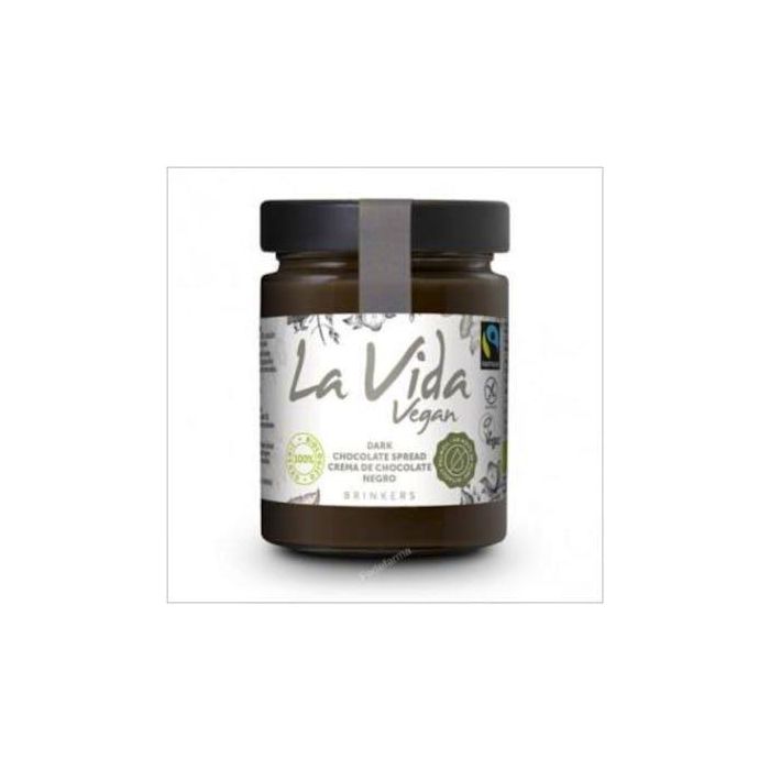 LA VIDA VEGAN Crema de Chocolate Negro Bio Vegana 270g - Ideal para untar o postres