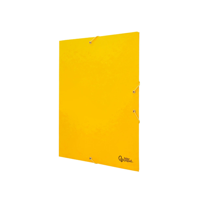 Liderpapel Carpeta Gomas Tres Solapas Cartón Simil Prespan Folio Color Amarillo 3