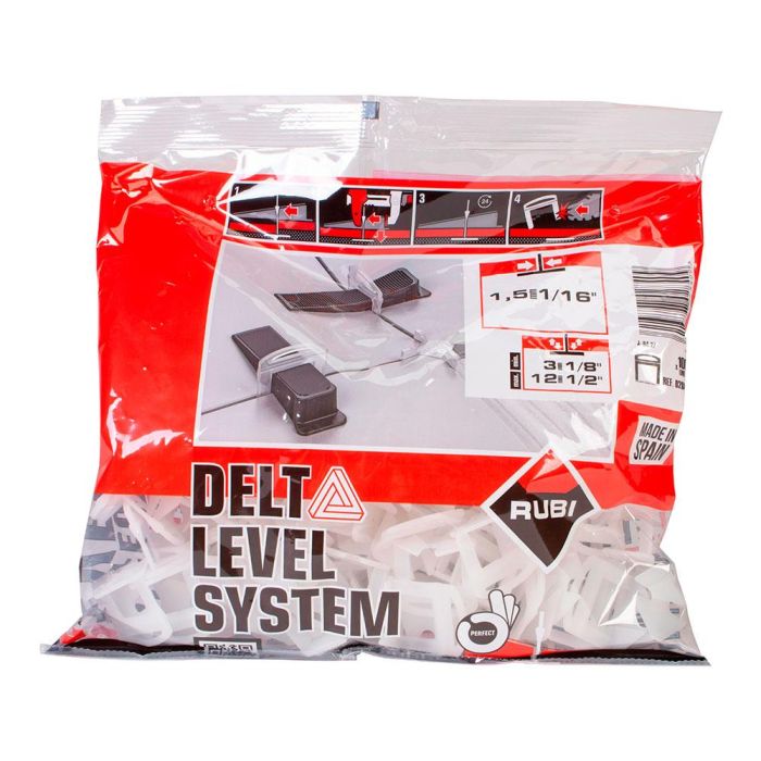 Rubi Brida Nivelación R2840 para Baldosas 3-12mm 1.5mm (100 Unidades) 1