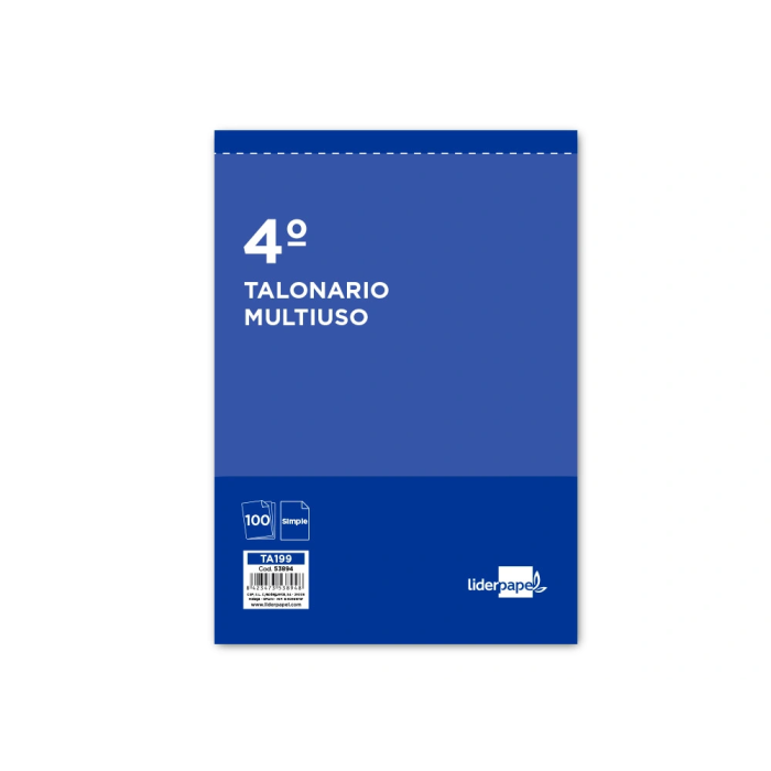 Liderpapel T199 Talonario Multiusos Cuarto Original 144 x 210 mm 1