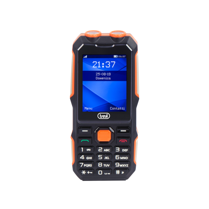 Trevi Forte 70 Teléfono Móvil Básico Resistente a Golpes 2G 2.4" Negro Naranja