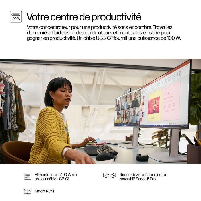 HP 524pm Monitor Videoconferencia Series 5 Pro 23.8 pulgadas FHD USB-C con IA para reuniones 7 HP 524pm Monitor Videoconferencia Series 5 Pro 23.8 pulgadas FHD USB-C con IA para reuniones 7