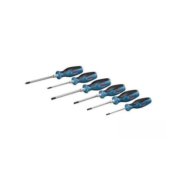 Bosch Professional BOS1709168339130 Juego de 6 destornilladores planos