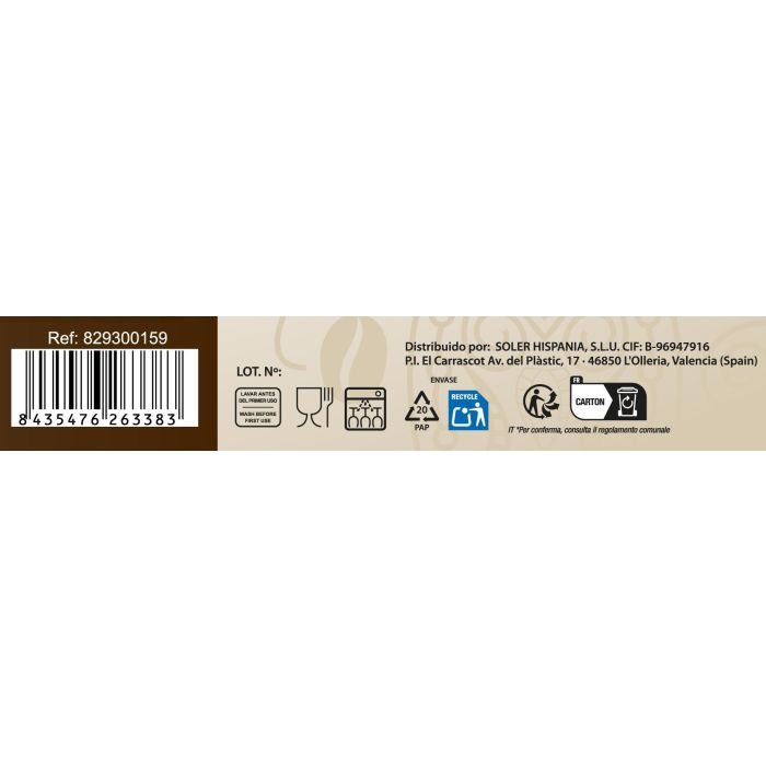 Inde Set 3 Tazas Café 8 Cl Lima Lineal (24 Cajas) 7 Inde Set 3 Tazas Café 8 Cl Lima Lineal (24 Cajas) 7